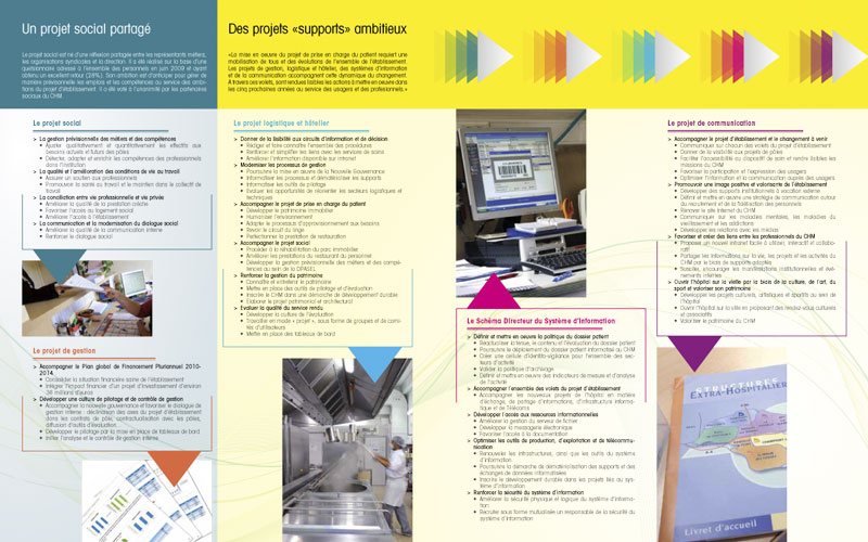 brochure institutionnelle Vaillant Group FrConception graphique de la brochure du Projet d'établissement du centre hospitalierance