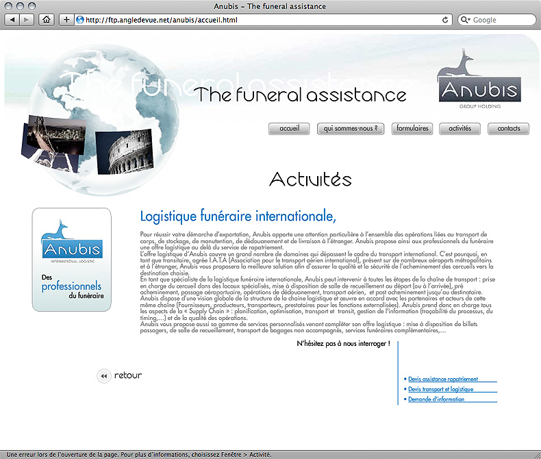 Anubis Group - Assistance funéraire