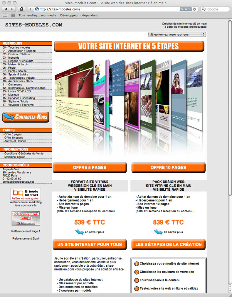 beaux modèles de sites web